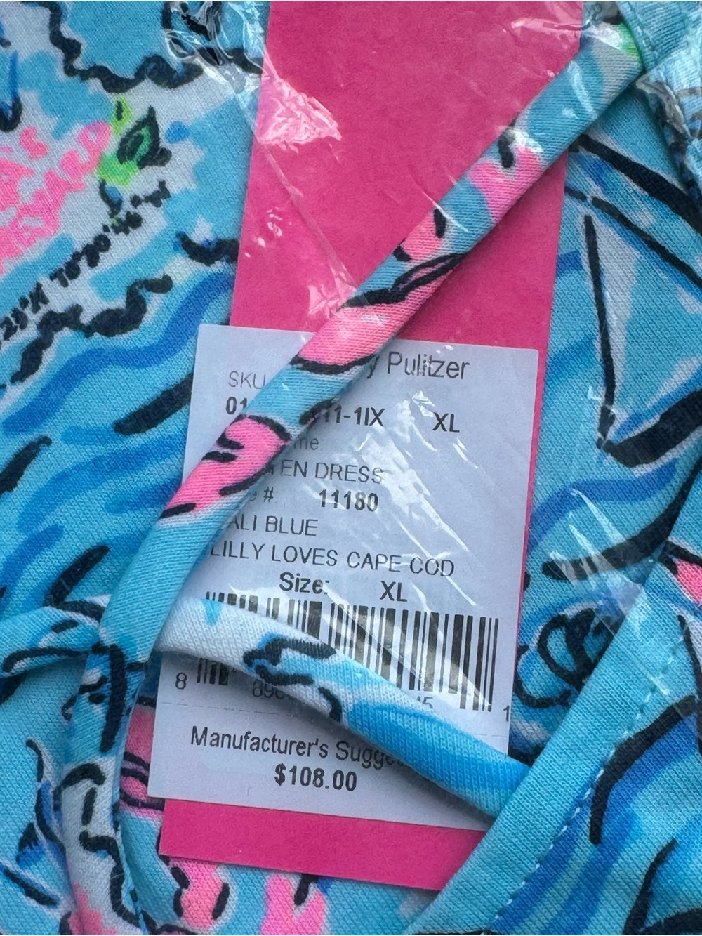 Brand New Lilly Pulitzer Kristen Swing Dress Bali Blue Lilly Loves Cape Cod - Picture 6 of 6